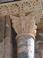 Toulouse, Basilique Saint-Sernin, Porte Miegeville, Chapiteau d'Adam et Eve (1)
